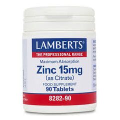 Lamberts MIN ZINC 15MG/COPPER 1MG 90TABS - Συμπληρώματα Διατροφής στο Dvcare