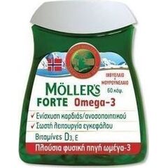 Mollers Forte Omega-3 Μίγμα Μουρουνέλαιο με Ιχθυέλαιο 60caps - Ιχθυέλαια  στο Dvcare