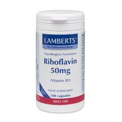 Lamberts Vit B-2 50Mg 100Caps - Συμπληρώματα Διατροφής στο Dvcare