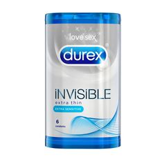 Durex Προφυλακτικά Invisible Extra Thin 6τμχ - Προφυλακτικά στο Dvcare