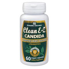 Dynamic Enzymes Clean E-Z Candida  Promotes Yeast Balance + Probiotics 60caps - Ενίσχυση Ανοσοποιητικού στο Dvcare