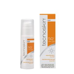 Tecnoskin Sun Protect Fluid SPF50 Αντηλιακό Gel/Κρέμα Προσώπου για Λιπαρές Ακνεϊκές επιδερμίδες 50ml - Πρόσωπο στο Dvcare