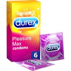 Durex Προφυλακτικά Pleasure Max με Ραβδώσεις 6τμχ - Προφυλακτικά στο Dvcare