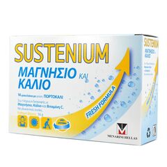 Menarini Sustenium Μαγνήσιο & Κάλιο με Γεύση Πορτοκάλι 14 φακελάκια - Συμπληρώματα στο Dvcare