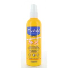 Mustela Bebe-Enfant Haute Protection Sun Spray 50SPF Αντηλιακό Βρεφικό-Παιδικό Σπρέι  Προσώπου Και Σώματος Υψηλής Προστασίας 50SPF 200ml - Αντηλιακή Προστασία στο Dvcare