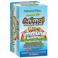 Natures Plus Animal Parade Immune Booster Συμπλήρωμα Διατροφής για Παιδιά και Εφήβους για Ενίσχυση του Ανοσοποιητικού Συστήματος 90 μασώμενες Ταμπλέτες - Συμπληρώματα για Παιδιά στο Dvcare