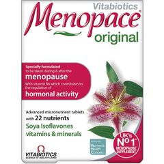 Vitabiotics Menopace Original  Ειδικό Συμπλήρωμα Για Την Εμμηνόπαυση 30 caps - Ορμονική Ισορροπία στο Dvcare