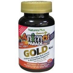 Natures Plus Animal Parade Gold Children;s Chewable Multi Vitamin & Mineral Supplement Vegan 60 Animal-Shaped Tablets - Συμπληρώματα για Παιδιά στο Dvcare