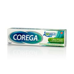 Corega 3DHOLD Ultra Fresh Στερεωτική κρεμα Οδοντοστοιχιών 40gr - Στοματική Υγιεινή στο Dvcare