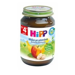 Hipp Φρουτοκρεμα Μήλο Με Μπανάνα Χωρις  Προθήκης Ζάχαρης 100% Βιολογικά  Φρούτα Απο Τον 4ο Μηνα 190gr - Βρεφικές Τροφές στο Dvcare