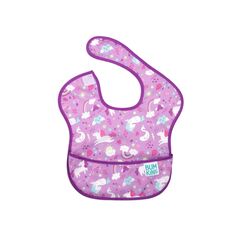 Bumkins Αδιάβροχη Σαλιάρα Πλαστική SuperBib Unicorns - Βρεφικά είδη στο Dvcare