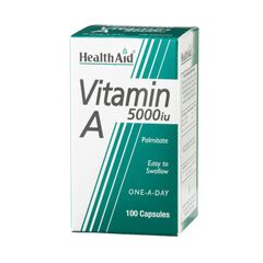 Health Aid Vitamin A (Palmitate) 100Caps - Βιταμίνες & Μέταλλα στο Dvcare
