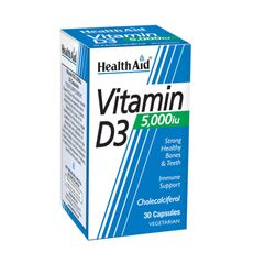 Health Aid Vitamin D3 5000i.u.30 Caps - Βιταμίνη D στο Dvcare