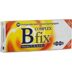 Uni-Pharma B Complex Fix Βιταμίνη για Ενέργεια, τα Μαλλιά & τo Δέρμα 30 ταμπλέτες - Συμπληρώματα στο Dvcare