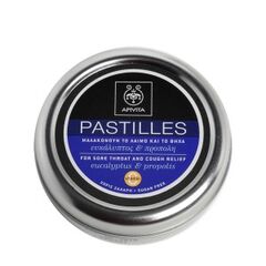 Apivita Pastilles Παστίλιες για τον πονεμένο λαιμό και το βήχα με Ευκάλυπτο & Πρόπολη 45g - Πονόλαιμος στο Dvcare