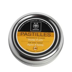 Apivita Pastilles Παστίλιες για τον πονεμένο λαιμό με Μέλι & Θυμάρι 45g - Πονόλαιμος στο Dvcare
