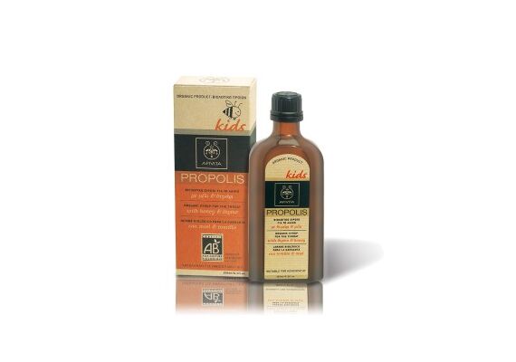 Apivita Propolis Παιδικό Βιολογικό Σιρόπι για το λαιμό με μέλι & θυμάρι 150ml - Πονόλαιμος στο Dvcare