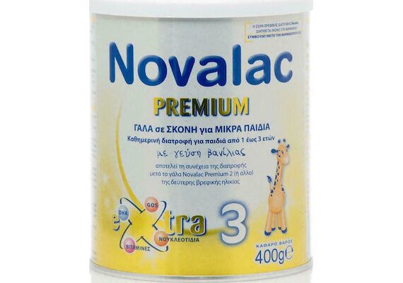 Novalac Γάλα σε Σκόνη Premium Xtra 3 12m+ με Γεύση Βανίλια 400gr - Βρεφικά γάλατα στο Dvcare