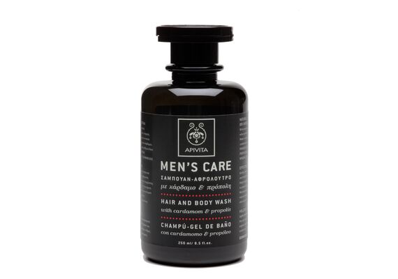 Apivita Mens Care Σαμπουάν - Αφρόλουτρο με κάρδαμο & πρόπολη 250ml - Σαμπουάν & Conditioner στο Dvcare