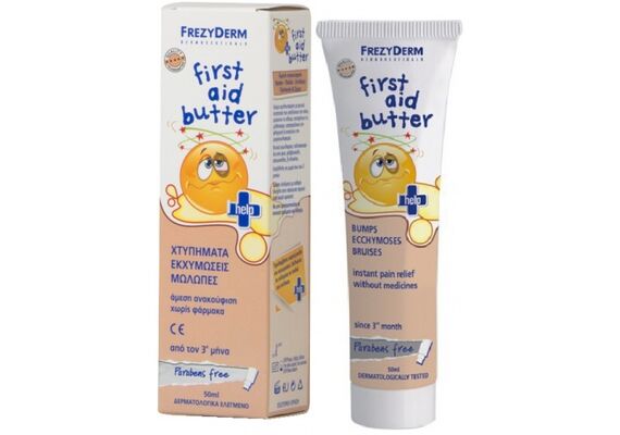 Frezyderm First Aid Butter Τζελ για την Αντιμετώπιση Χτυπημάτων  Εκχυμώσεις Και Μώλωπες Χωρίς Φάρμακα Από Τον 3ο Μηνα 50ml - Μητέρα & Παιδί στο Dvcare