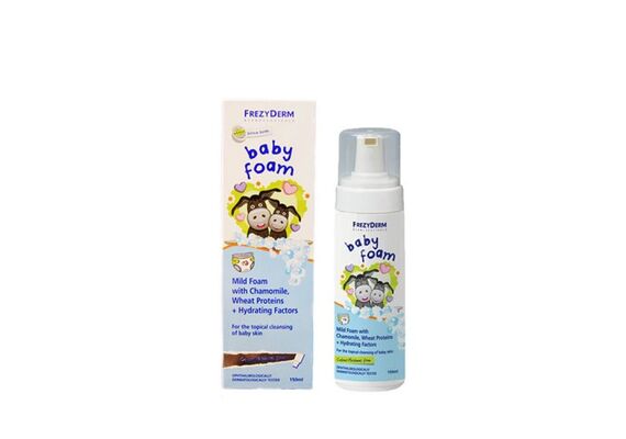 Frezyderm Baby Foam Απαλός Αφρός Καθαρισμού Με Χαμομήλι, Πρωτεΐνες Σιταριού + Ενυδατικό Συστατικά 150ml - Βρεφική Περιποίηση στο Dvcare