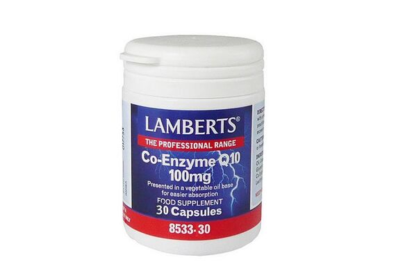 Lamberts Co-Enzyme Q10 100Mg 30 Caps - Συμπληρώματα Διατροφής στο Dvcare