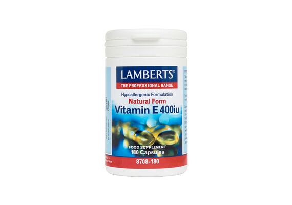 Lamberts E-400Iu Natural 180Caps - Βιταμίνη E στο Dvcare