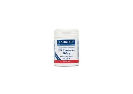 Lamberts Gtf Chromium 200Mcg 100Tabs - Συμπληρώματα Διατροφής στο Dvcare