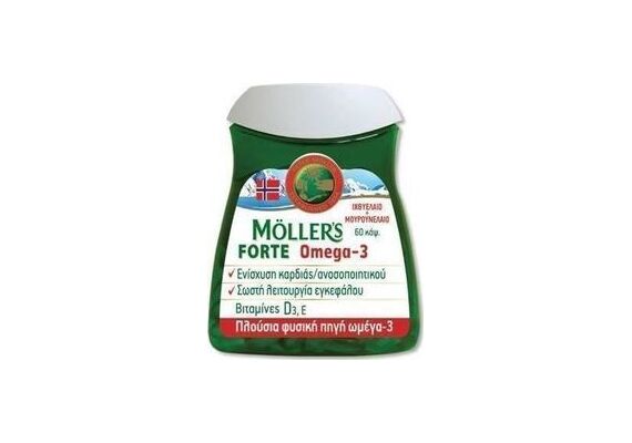 Mollers Forte Omega-3 Μίγμα Μουρουνέλαιο με Ιχθυέλαιο 60caps - Ιχθυέλαια  στο Dvcare