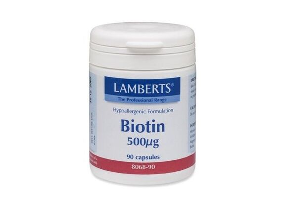 Lamberts Vit Biotin 500Mcg 90Caps - Συμπληρώματα Διατροφής στο Dvcare