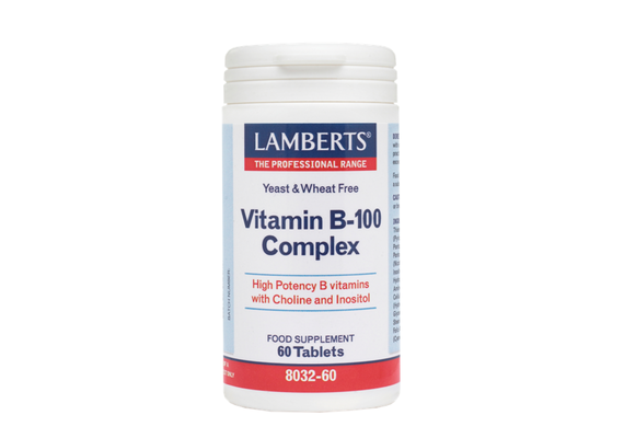 Lamberts Vit B-100 Complex 60Tabs - Συμπληρώματα Διατροφής στο Dvcare