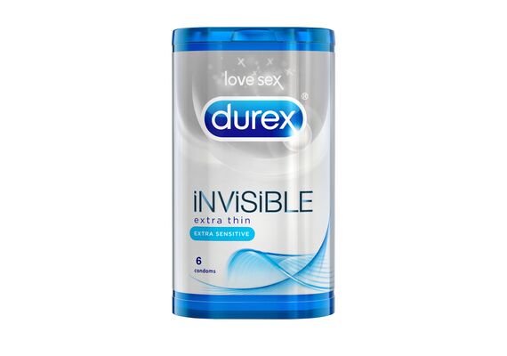 Durex Προφυλακτικά Invisible Extra Thin 6τμχ - Προφυλακτικά στο Dvcare