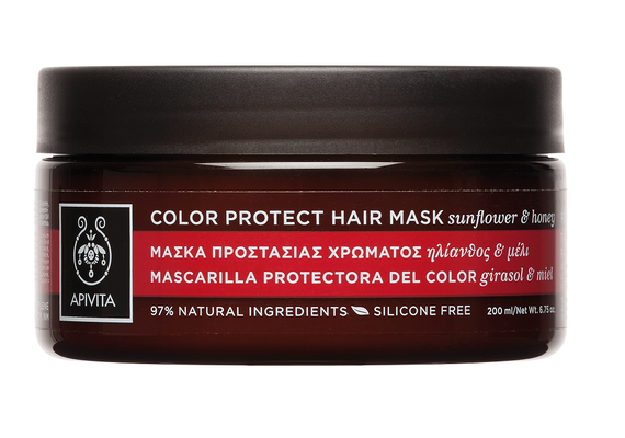 Apivita Holistic Hair Care Μάσκα Προστασίας Χρώματος για Βαμμένα Μαλλιά με Ηλίανθος & Μέλι 200ml - Μάσκες & Ειδική Περιποίηση στο Dvcare