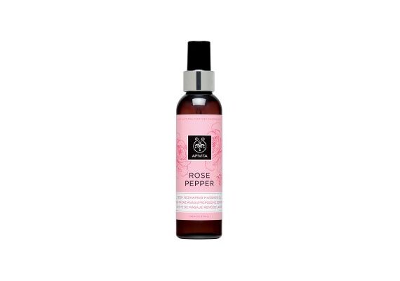 Apivita Rose Pepper Λάδι Μασάζ Αναδιαμόρφωσης Σώματος με Ρόζ Πιπέρι και Τριαντάφυλλο 150ml - Αδυνάτισμα στο Dvcare
