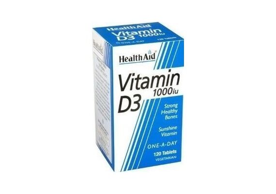Health Aid Vitamin D3 1000iu Συμπλήρωμα Διατροφής 120tabs - Βιταμίνη D στο Dvcare