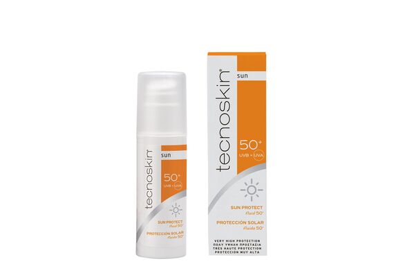 Tecnoskin Sun Protect Fluid SPF50 Αντηλιακό Gel/Κρέμα Προσώπου για Λιπαρές Ακνεϊκές επιδερμίδες 50ml - Πρόσωπο στο Dvcare