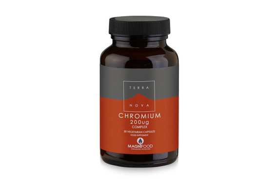 Terranova Chromium 200ug Complex Χρώμιο πικολινικό για γλυκαιμικό έλεγχο 50caps - Συμπληρώματα στο Dvcare