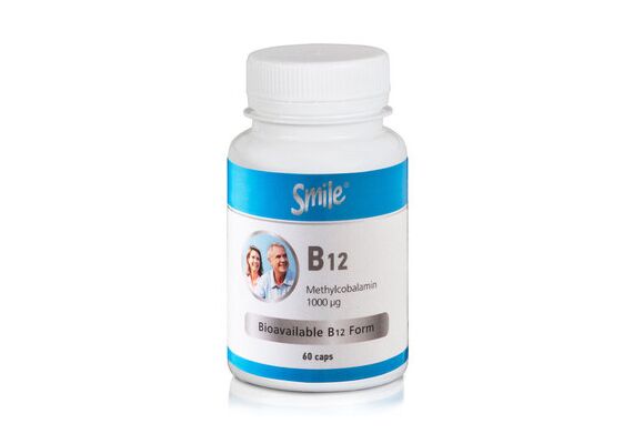 Am Health Smile Vitamine B12 Methylcobalamine 1000μg 60Caps - Βιταμίνη B στο Dvcare