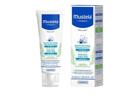 Mustela soothing Chest Rub Κρέμα Εντριβής Στήθους 40ml - Κρυολόγημα στο Dvcare