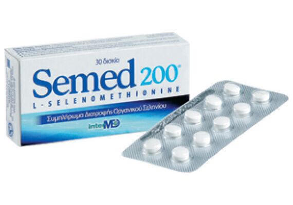 Intermed Semed 200 Συμπλήρωμα Διατροφής με Οργανικο Σελήνιο Χωρις Σακχαρα 30tabs - Συμπληρώματα στο Dvcare