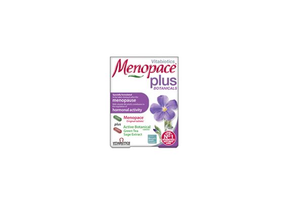 Vitabiotics Menopace Plus Συμπλήρωμα Διατροφής ειδικά σχεδιασμένο για την Εμμηνόπαυση 56tabs - Γυναίκα στο Dvcare