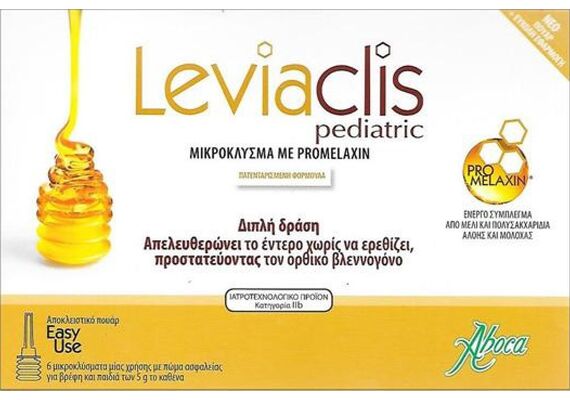 Aboca Leviaclis PEDIATRIC Μικροκλυσματα Με Ενεργό Συμπλοκο Από Μελι Και Πολυσακχαριτες Αλόης Και Μολόχα - Δυσκοιλιότητα στο Dvcare