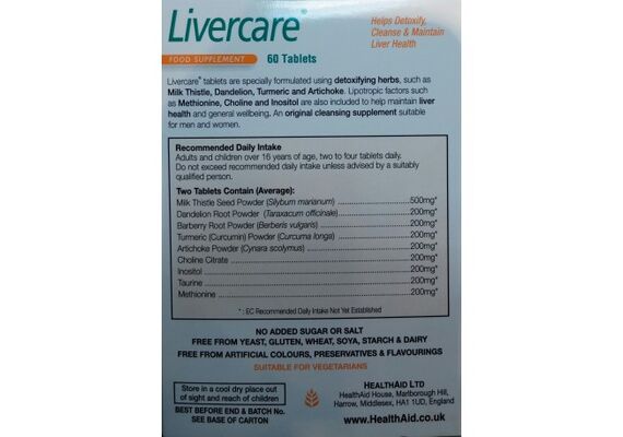 Health Aid Livercare - Γαστρεντερικό σύστημα στο Dvcare