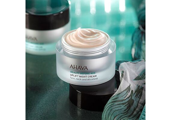Ahava Beauty Before Age Uplift Night Cream  Ενυδατική Και Θρεπτική  Κρέμα Νυκτας Με Δράση Λίφτινγκ Για Το Πρόσωπο Και Το Ντεκολτέ 50ml - Ενυδάτωση στο Dvcare