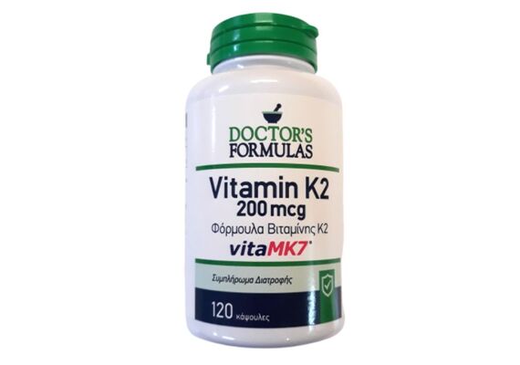 Doctor's Formulas Vitamin K2 200mcg Φορμουλα Βιταμινης Κ2 Vita MK7 120caps - Οστά & Αρθρώσεις στο Dvcare