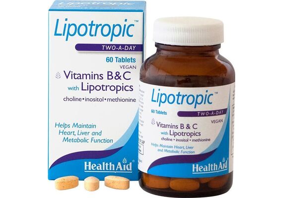 Health Aid Lipotropic Λιποδιαλυτικη Σύνθεση Με Βιταμίνες & Αμινοξέα. Vegan 60 Tabs - Χάπια Αδυνατίσματος στο Dvcare