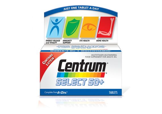Centrum Select 50+ Συμπλήρωμα Διατροφής Με Βιταμίνες Και Μεταλλικά Στοιχεία Για Ενήλικες 50 Ετων Και άνω 30 δισκία - Βιταμίνες & Μέταλλα στο Dvcare
