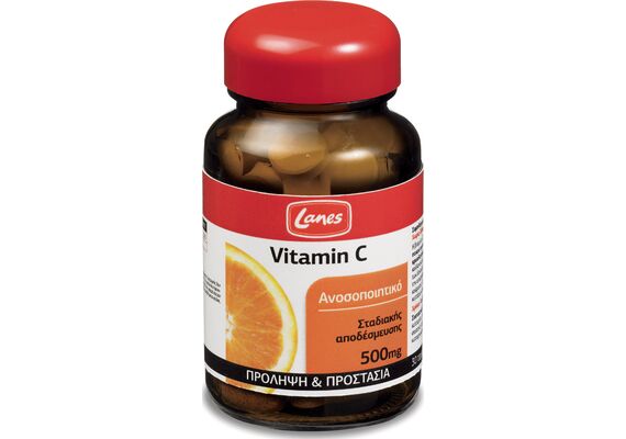 Lanes Vitamine C 500mg Σταδιακής Αποδέσμευσης Για Το Ανοσοποιητικο Σύστημα 30 Tabs - Βιταμίνη C στο Dvcare