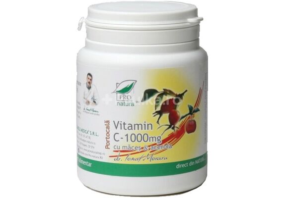 ProNatura Vitamin C-1000mg Με Άγρια Τριανταφυλλιά Και Acerola 60 tabs - Βιταμίνη C στο Dvcare