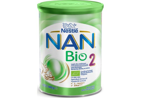 NESTLE NAN Βιο 2 Γάλα Δεύτερης Βρεφικής Ηλικίας Σε Σκονη 400gr - Βρεφικά γάλατα στο Dvcare